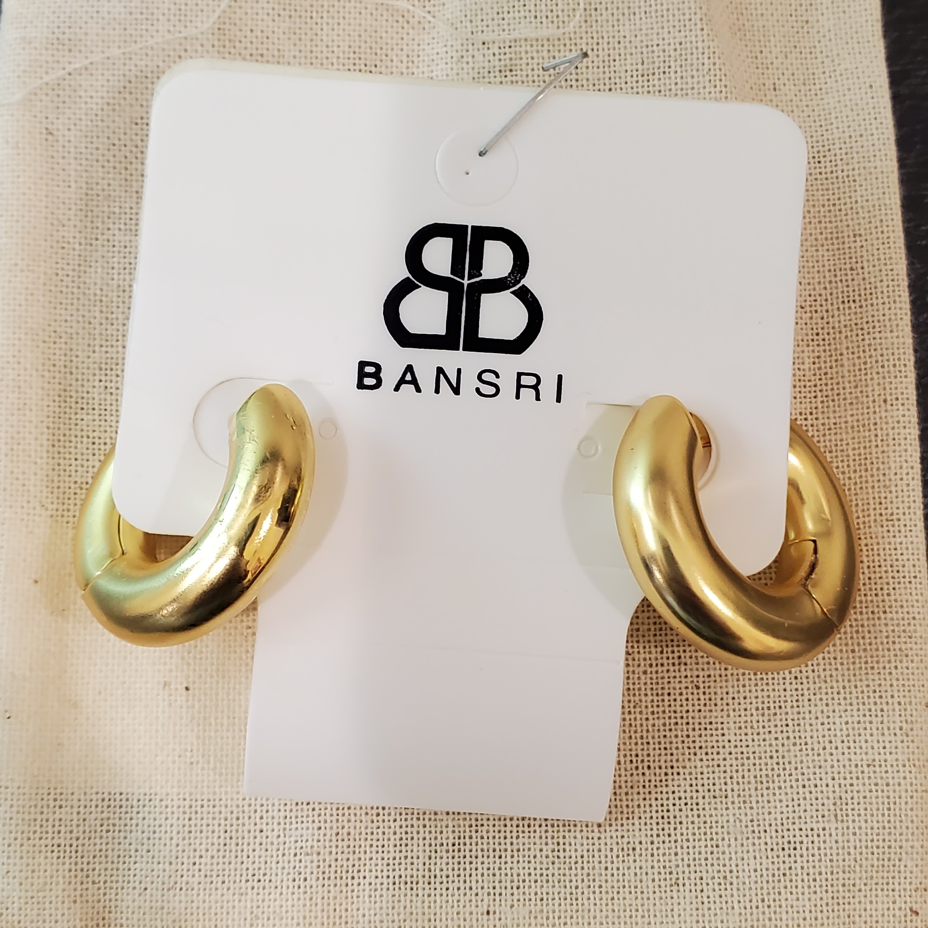 Gold-Tone Elegant Hoop Earrings